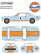 1967 フォード マスタング クーペ ガルフ オイル ライトブルー with オレンジストライプ 1/18 12989