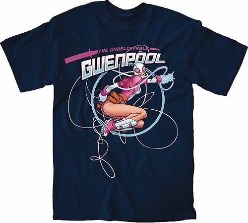 GWENPOOL GWEN ON THE ROPES NAVY T/S SM/ MAR172563