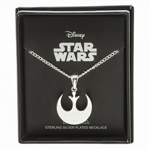 STAR WARS REBEL ALLIANCE SILVER PLATED BOXED NECKLACE/ MAR173308