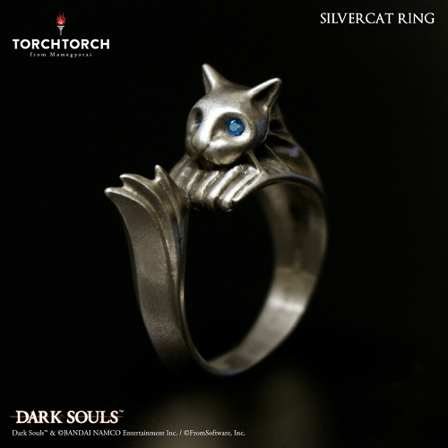 ダークソウル × TORCH TORCH/ リングコレクション: 銀猫の指輪 メンズモデル/17号