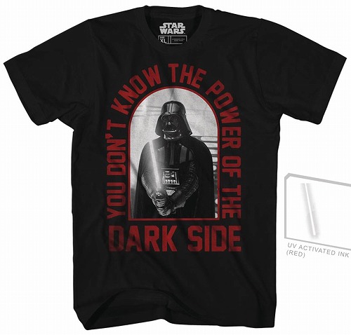 STAR WARS RED CORE UV INK PX BLACK T-shirt SIZE S
