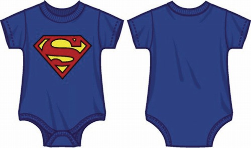 DC SUPERMAN LOGO INFANT BLUE SNAP BODYSUIT 12M/ APR173134