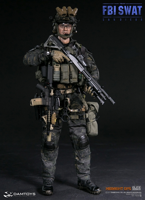 エリートシリーズ/ FBI SWATチーム エージェント サンディエゴ ミッドナイト 1/6 アクションフィギュア 78044B