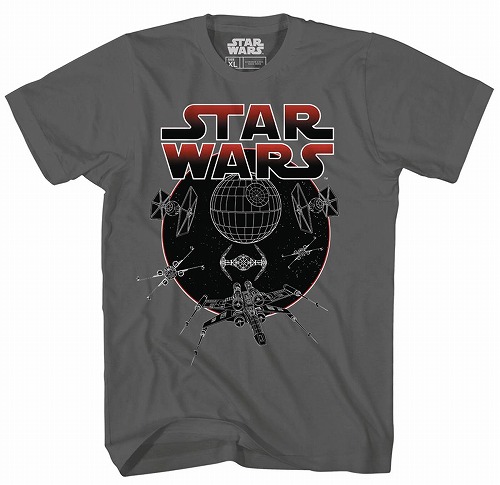 STAR WARS CIRCLE SPACE CHARCOAL T/S MED/ MAY172341