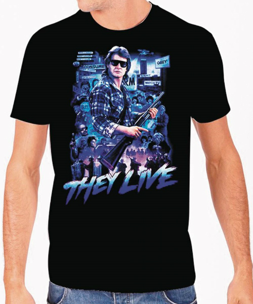 THEY LIVE COLLAGE BLACK T/S SM/ JUL172749