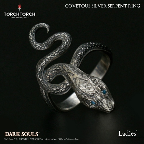 ダークソウル × TORCH TORCH/ リングコレクション: 貪欲な銀の蛇の指輪 レディースモデル/9号