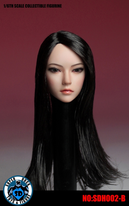 【再生産】アジアン フィメール ブルネットヘア ロングストレート 1/6 ヘッド SDH002-B
