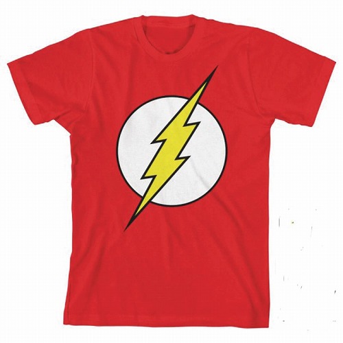 DC COMICS FLASH GLOW IN THE DARK YOUTH T/S MED / SEP172886