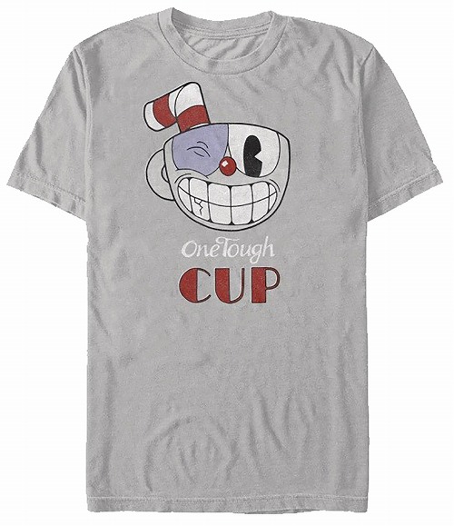 CUPHEAD TOUGH CUP SILVER T/S LG / JAN182346
