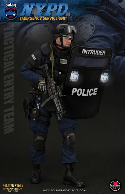 NYPD ESU ニューヨーク市警察 特殊部隊 タクティカル エントリー チーム 1/6 アクションフィギュア SS100