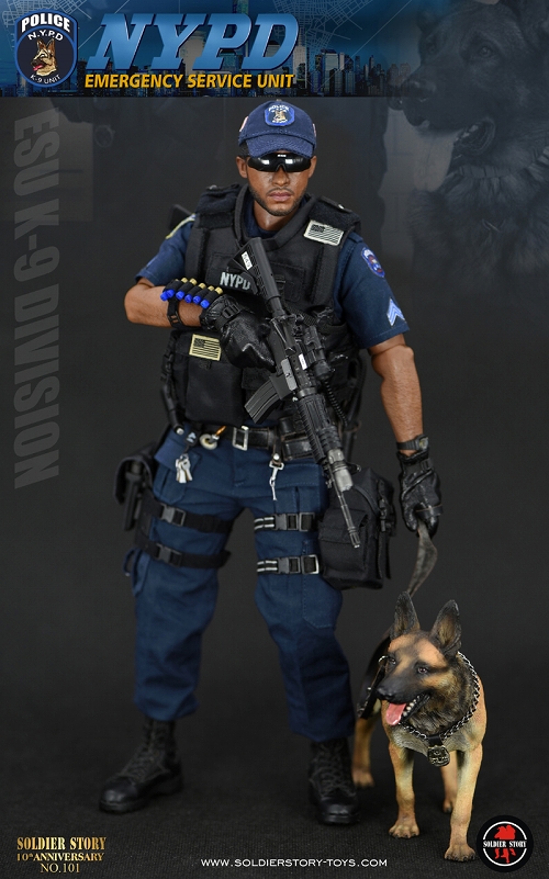 NYPD ESU ニューヨーク市警察 特殊部隊 K-9 ディビジョン 1/6 アクションフィギュア SS101 - イメージ画像