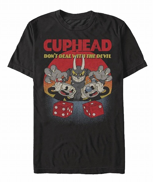 CUPHEAD OH NOES BLACK Tシャツ US Mサイズ / FEB182289 - イメージ画像