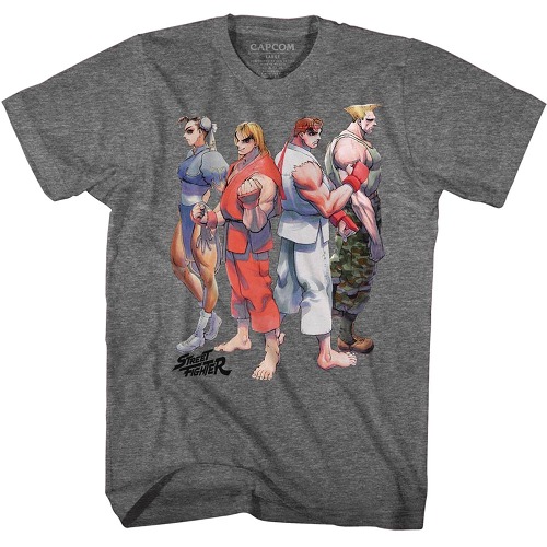 STREET FIGHTER SF2 LINEUP GRAPHITE HEATHER T/S XL/ AUG183447