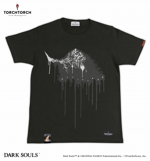 【再生産】ダークソウル × TORCH TORCH/ 墓王ニトのTシャツ: インクブラック Sサイズ