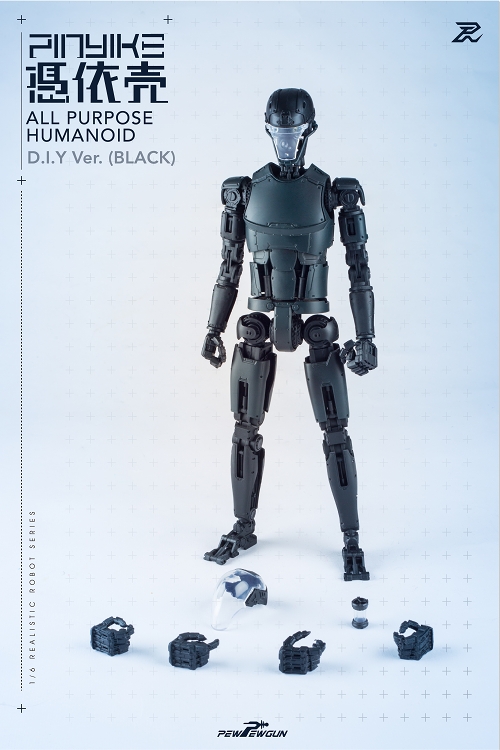 リアリスティック ロボット シリーズ/ ロボティック ピンヤイク ヌードボディ 1/6 アクショフィギュア DIY ブラック ver