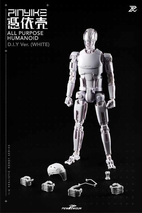リアリスティック ロボット シリーズ/ ロボティック ピンヤイク ヌードボディ 1/6 アクショフィギュア DIY ホワイト ver