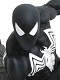 マーベルギャラリー/ マーベルコミック: ブラックコスチューム スパイダーマン PVCスタチュー ウェビング ver
