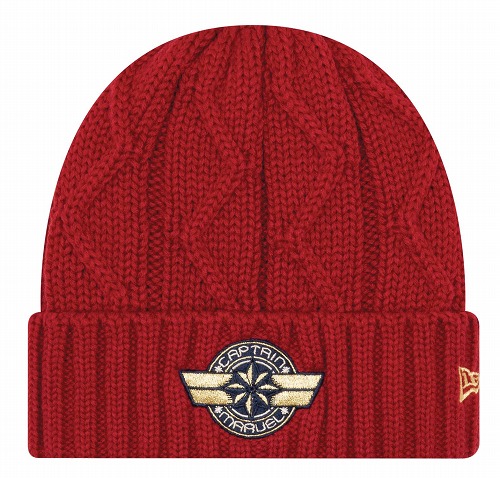 CAPTAIN MARVEL CABLE KNIT CUFF BEANIE / FEB192378