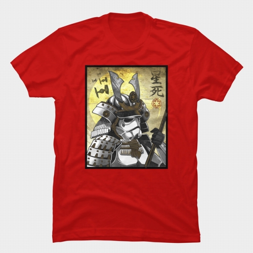 Samurai Stormtrooper T-shirt Red US SIZE S