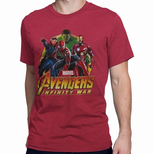 Avengers Infinity War Team Spider-Man Men's T-Shirt US SIZE M