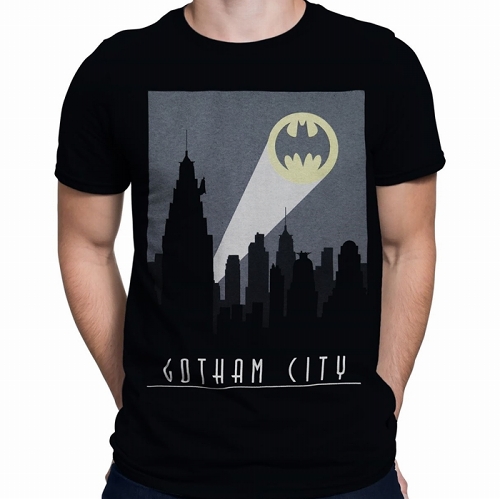 Batman Art Deco Gotham City Signal Men's T-Shirt US SIZE L