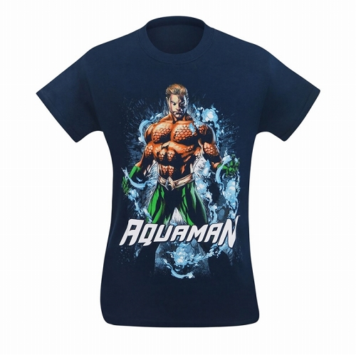 Aquaman Water Power Men's T-Shirt US SIZE L - イメージ画像