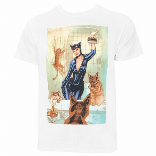 Catwoman Selfie Comic Men's T-Shirt US SIZE S