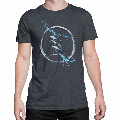 Flash Zoom Symbol Charcoal Men's T-Shirt US SIZE S