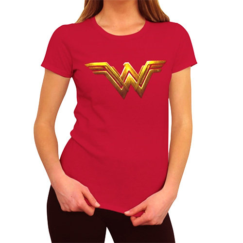 Wonder Woman Justice League Logo T-Shirt US Women's SIZE S