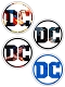 DCコミックス/ DC ロゴ ダイカットステッカー 4種セット IS480/481/482/483
