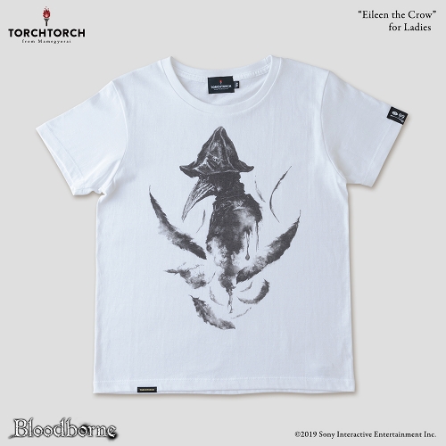 Bloodborne × TORCH TORCH/ Tシャツコレクション: 狩人狩りアイリーン （ホワイト レディース Mサイズ）
