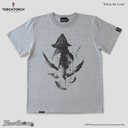 Bloodborne × TORCH TORCH/ Tシャツコレクション: 狩人狩りアイリーン （ヘザーグレー Sサイズ）