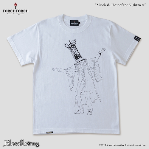 Bloodborne × TORCH TORCH/ Tシャツコレクション: 悪夢の主、ミコラーシュ （ホワイト Mサイズ）