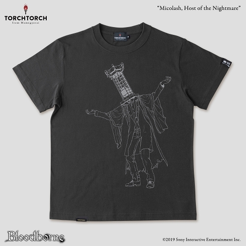 Bloodborne × TORCH TORCH/ Tシャツコレクション: 悪夢の主、ミコラーシュ （インクブラック Sサイズ）