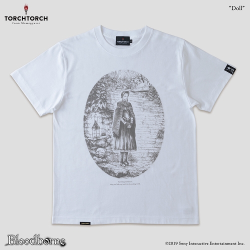 Bloodborne × TORCH TORCH/ Tシャツコレクション: 人形 （ホワイト Mサイズ）