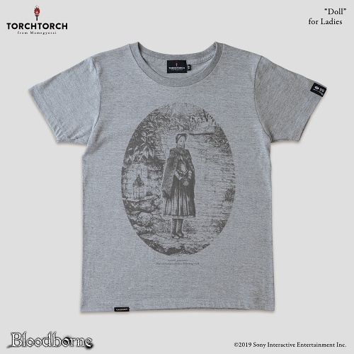 Bloodborne × TORCH TORCH/ Tシャツコレクション: 人形 （ヘザーグレー レディース Mサイズ）
