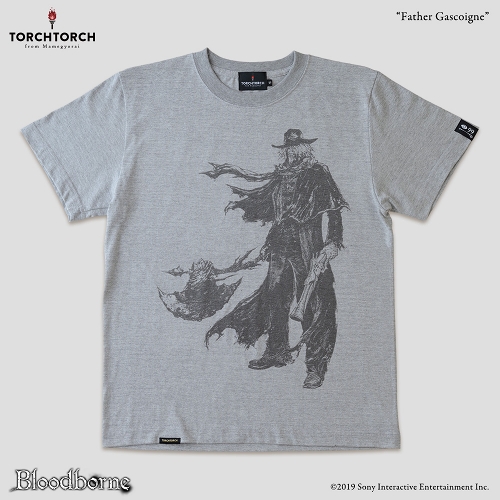 Bloodborne × TORCH TORCH/ Tシャツコレクション: 神父ガスコイン （ヘザーグレー Mサイズ）
