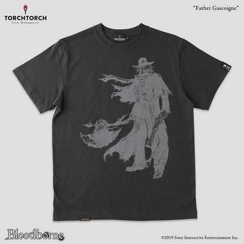 Bloodborne × TORCH TORCH/ Tシャツコレクション: ガスコイン神父 （インクブラック Sサイズ）