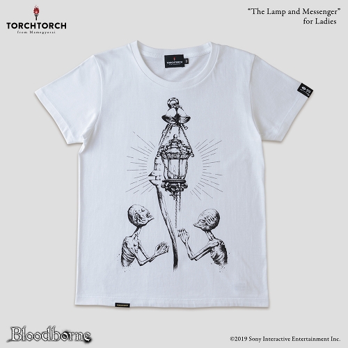 Bloodborne × TORCH TORCH/ Tシャツコレクション: 灯りと使者 （ホワイト レディース Mサイズ）