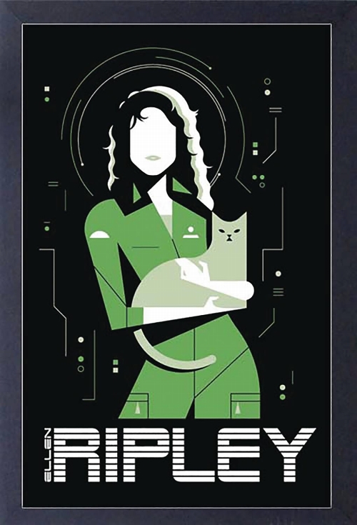 ALIENS RIPLEY AND CAT 11X17IN FRAMED POSTER / SEP193039