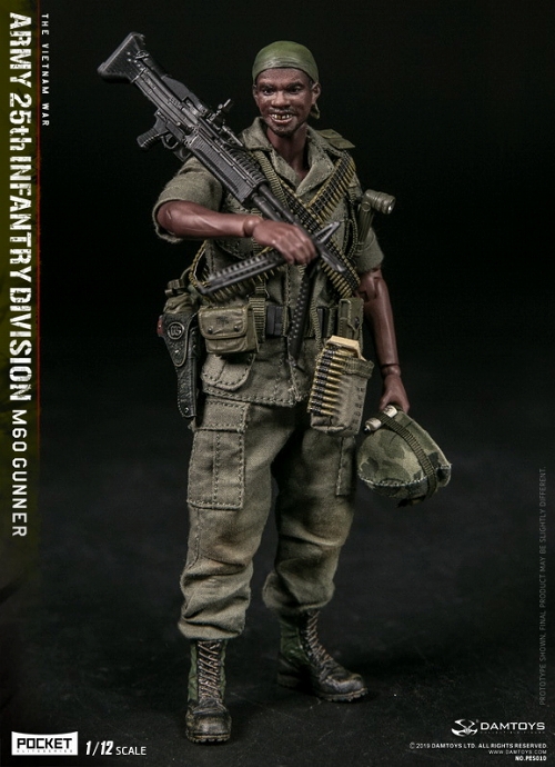 ポケットエリートシリーズ/ アメリカ軍 第25歩兵師団 M60 ガンナー ベトナム戦争 1/12 アクションフィギュア PES010