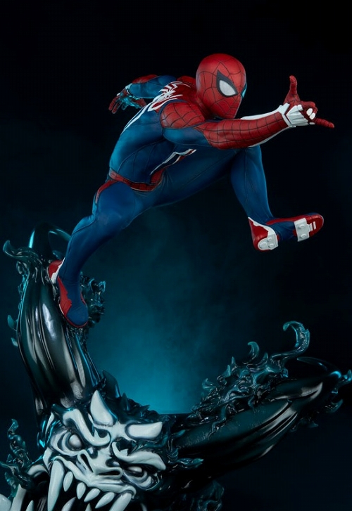 内金確認後のご予約確定 来店受取不可 Marvel Spider Man スパイダーマン アドバンスドスーツ 1 3 スタチュー マーベル ポップカルチャーショック Pcs 映画 アメコミ ゲーム フィギュア グッズ Tシャツ通販