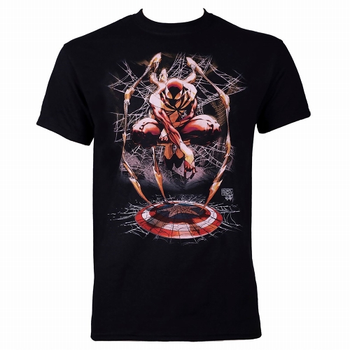 Iron Spider Civil War Spider-man Black T-Shirt size L