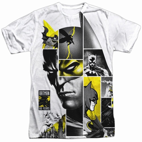 Batman 80th Panels Sublimated Front Print T-Shirt size L