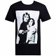 Star Wars Luke And Leia Grayscale Black T-Shirt size S