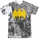 Batman 80th Logo Collage Sublimated Front and Back Print T-Shirt size S