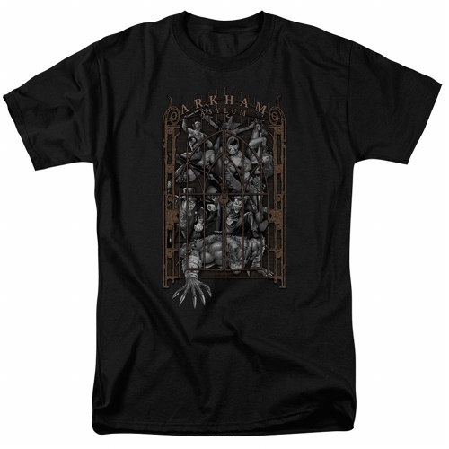 BATMAN ARKHAM's GATE BLACK T-Shirt size L