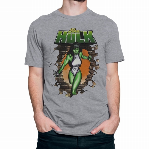 She-Hulk Busting Bricks T-Shirt size L