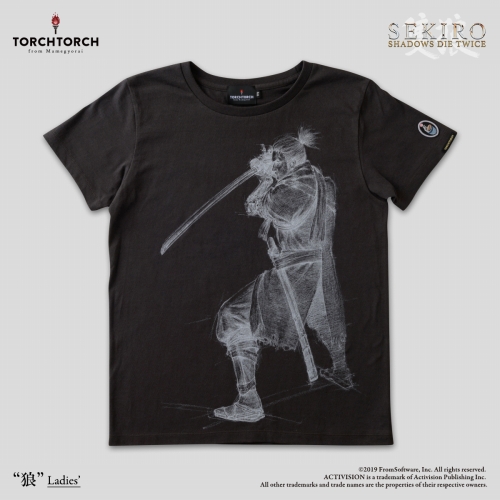 SEKIRO: SHADOWS DIE TWICE × TORCH TORCH/ Tシャツコレクション: 狼 墨 レディース Mサイズ