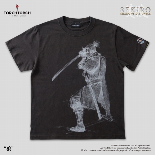 SEKIRO: SHADOWS DIE TWICE × TORCH TORCH/ Tシャツコレクション: 狼 墨 Mサイズ